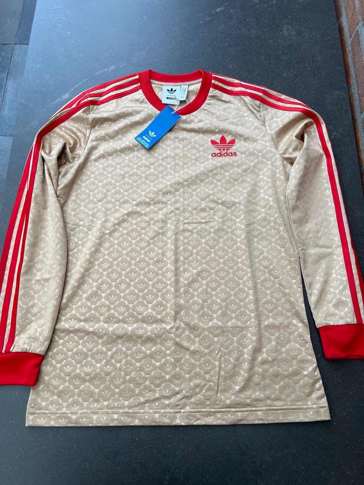 Adidas x Beckham Lange Mouwen Shirt - Nieuw met labels, Ophalen of Verzenden, Nieuw, Maat 48/50 (M), Beige