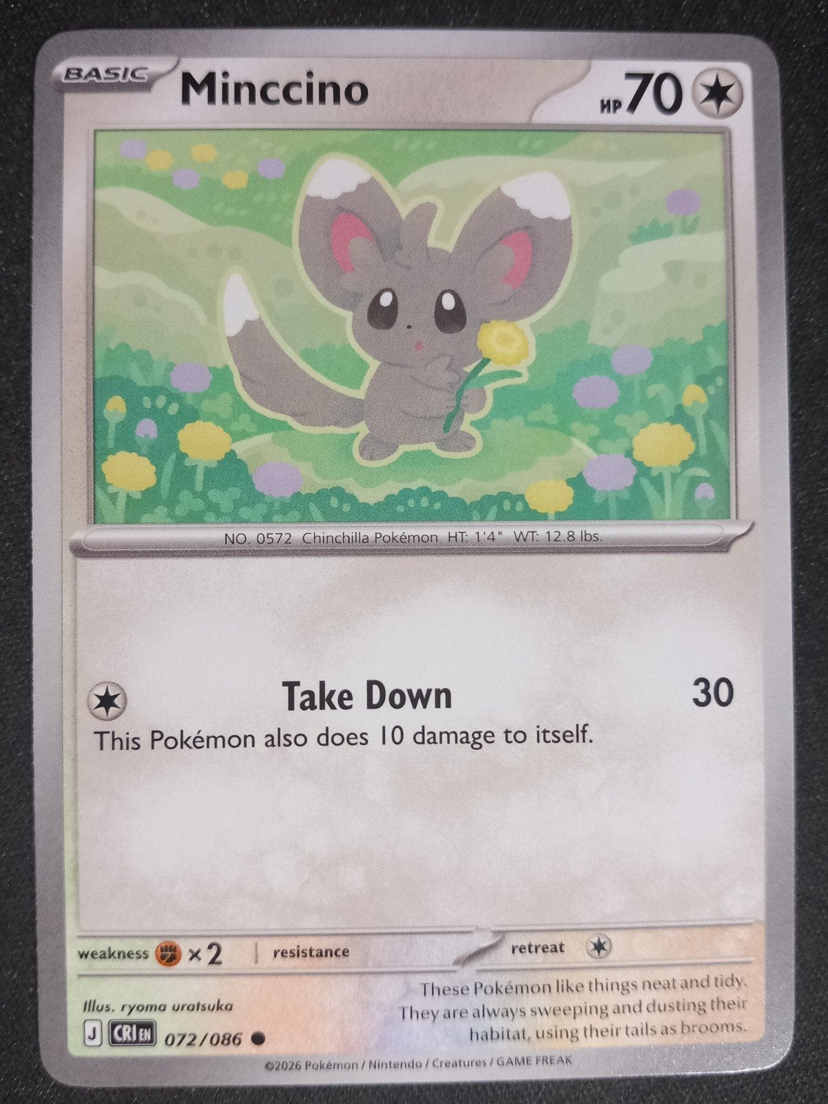 Pokemon Minccino 072/086 Chaos Rising Excellent, Verzenden, Zo goed als nieuw, Losse kaart