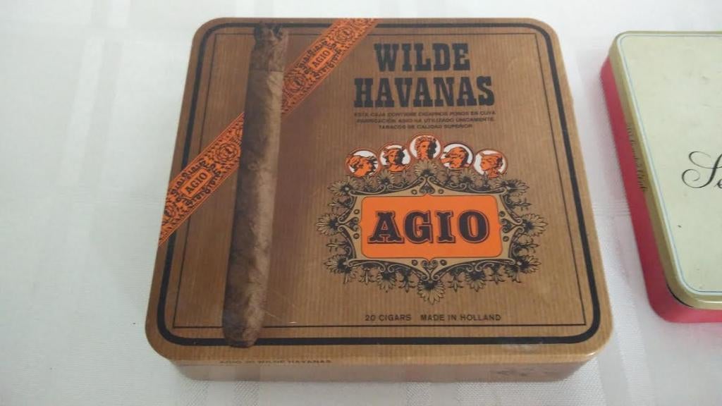Oud sigaren blikje Wilde Havanas Agio, Verzamelen, Blikken, Ophalen of Verzenden, Gebruikt, Overige