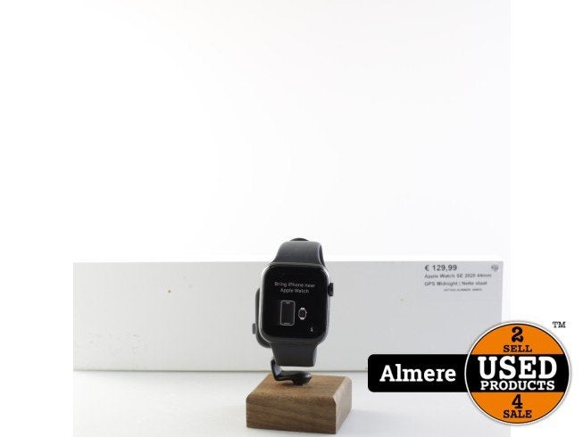 Apple Watch SE 2020 44mm GPS Midnight | Nette staat, Sieraden, Tassen en Uiterlijk, Apple, Zo goed als nieuw, Support@apple.com