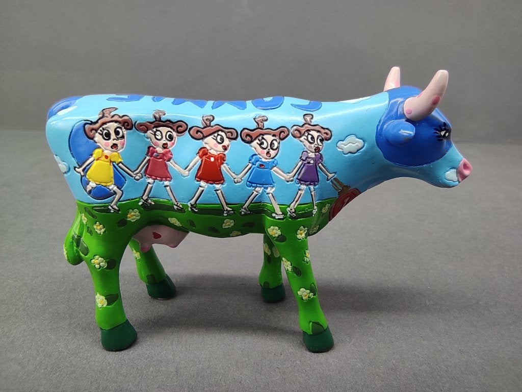 CowParade Koe “Moo Moo Connie” SMALL (zeer zeldzaam), Antiek en Kunst, Ophalen of Verzenden, Beeld, Meerkleurig, Handgemaakt