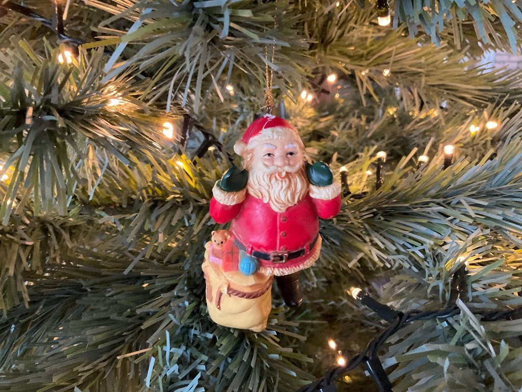 vintage kerstboom hanger - kerstman ornament, Diversen, Ophalen of Verzenden, Zo goed als nieuw