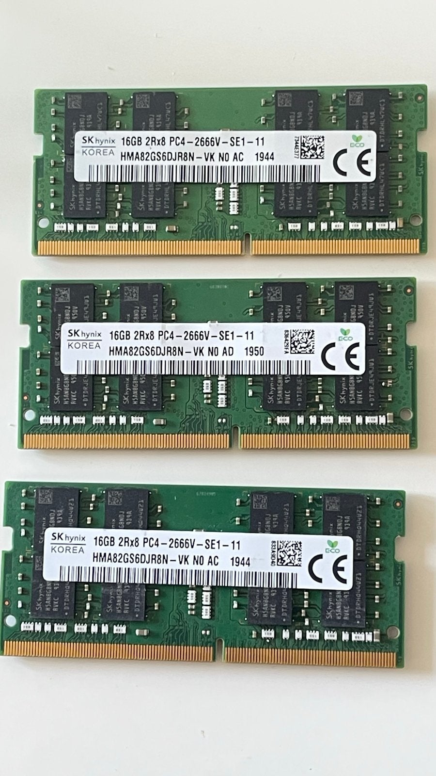 SK Hynix 16GB DDR4 RAM PC4-2666V Geheugenmodule, Server, DDR4, Ophalen of Verzenden, Zo goed als nieuw