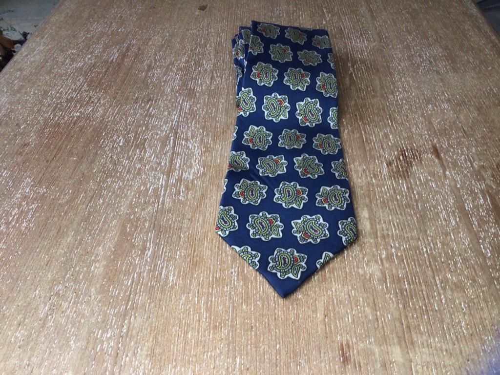 Christian Dior stropdas, monsieur, 100% zijde paisley motief, Ophalen of Verzenden, Blauw