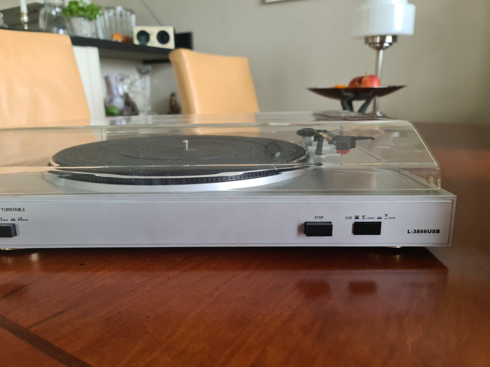 Lenco L-3866USB Platenspeler met losse stofkap, Audio, Tv en Foto, Platenspelers, Overige merken, Gebruikt, Ophalen of Verzenden