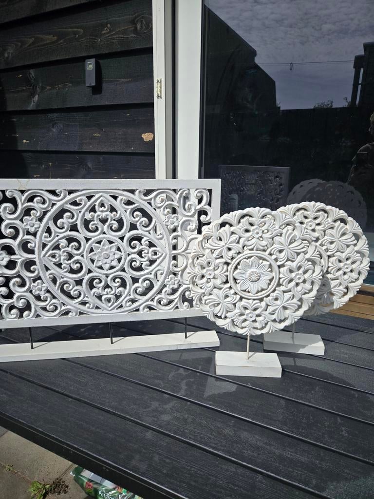 Decoratieve panelen en ornamenten wit, Huis en Inrichting, Woonaccessoires | Overige, Ophalen