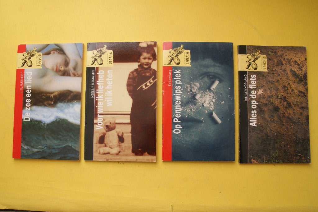 4 Grote Lijsters boeken: Slauerhoff, Min, Leeflang, Kopland, Meerdere auteurs, J. Slaverhoff, Neeltje Maria Min, Ed Leeflang, Rutger Kopland