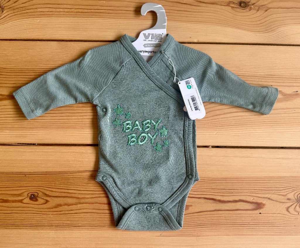 Romper / Overlagromper VIB - Baby Boy Jongen - Groen - NIEUW, Ophalen of Verzenden, Nieuw, Jongetje, Nacht- of Onderkleding