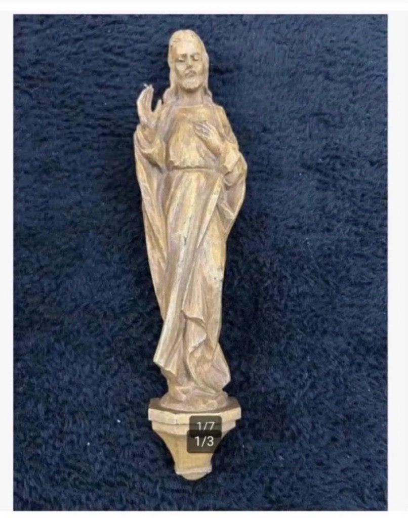 Prachtig beeld Jezus polyresin, 21 cm, hangend, Ophalen of Verzenden