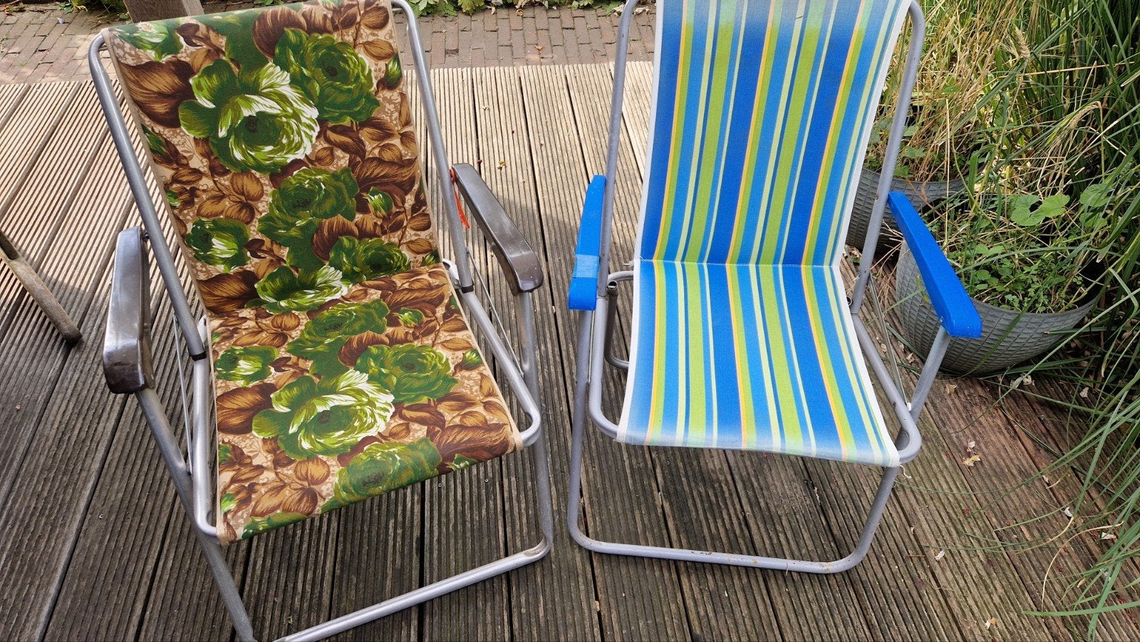 Vintage kampeerstoeltjes, Ophalen, Gebruikt, Campingstoel