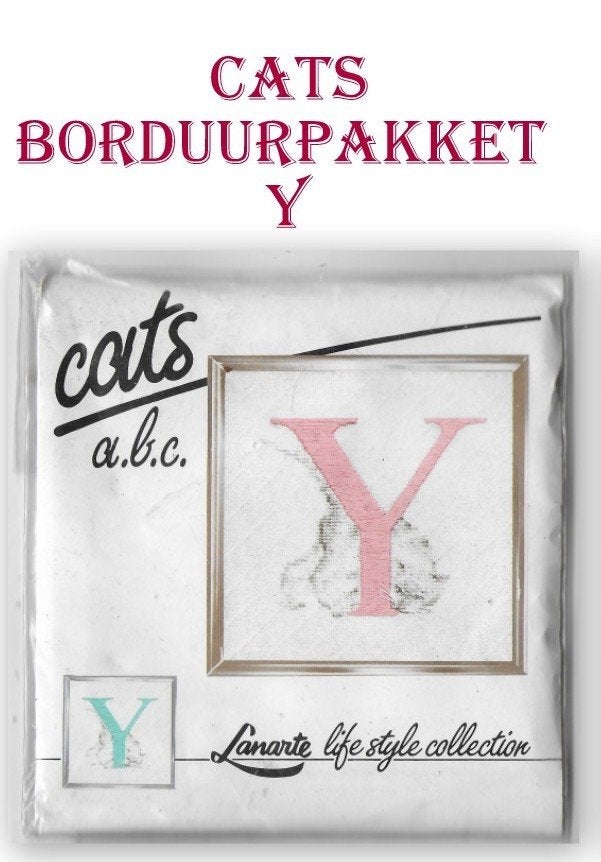 Borduurpakket Cats ABC de letter Y, Hobby en Vrije tijd, Ophalen of Verzenden, Nieuw, Borduurpakket