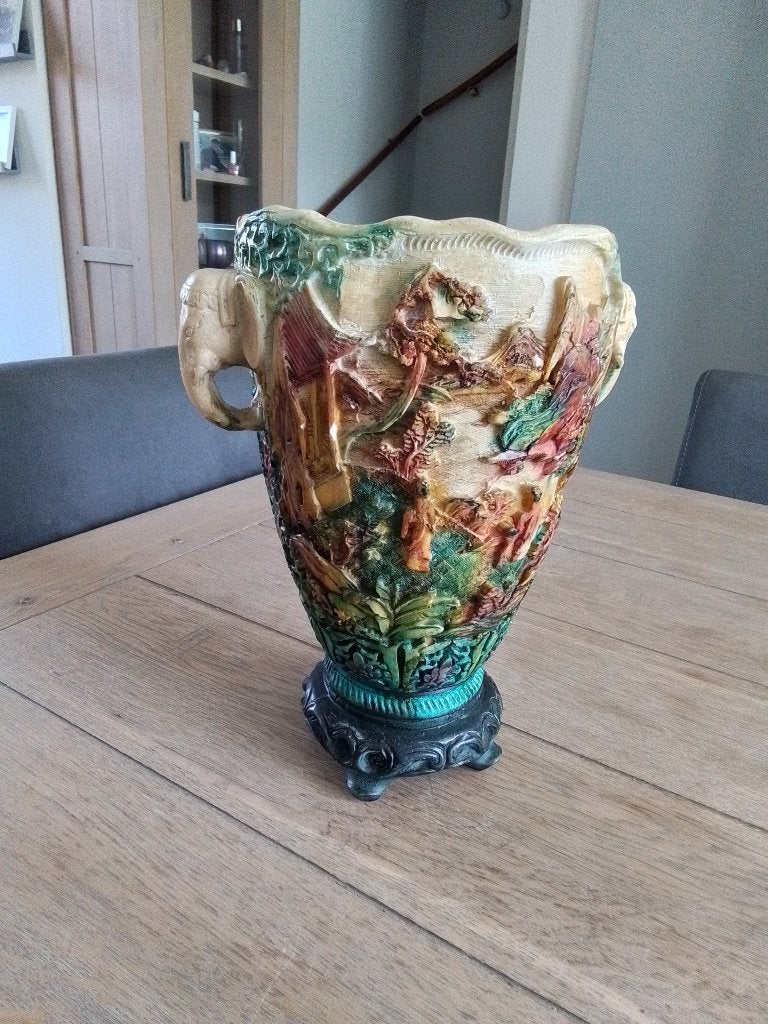 Chinese vaas, Ophalen of Verzenden, Gebruikt, Overige kleuren, Overige materialen