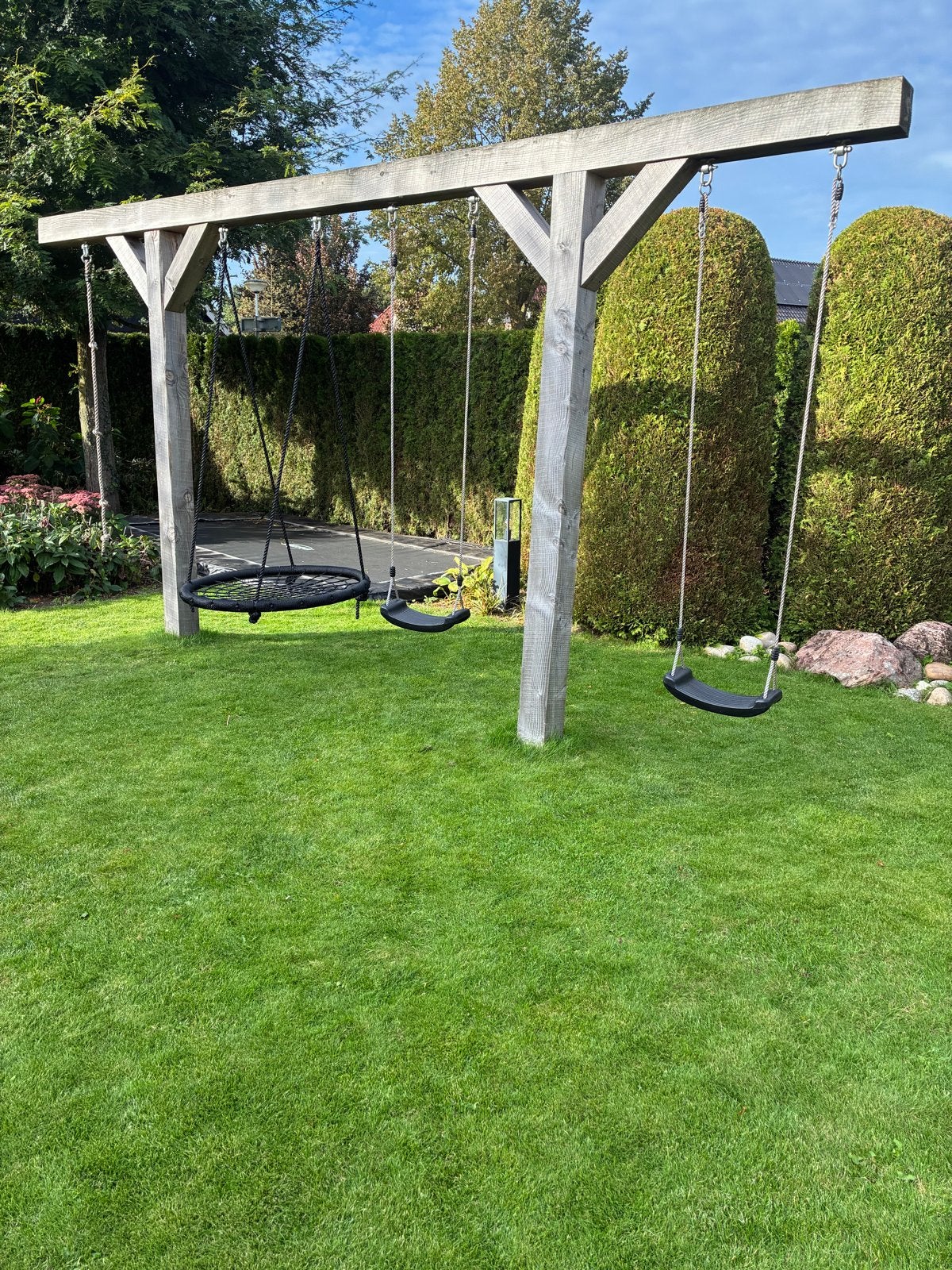 Houten schommel met meerdere zitjes, Ophalen of Verzenden, Zo goed als nieuw, Schommel