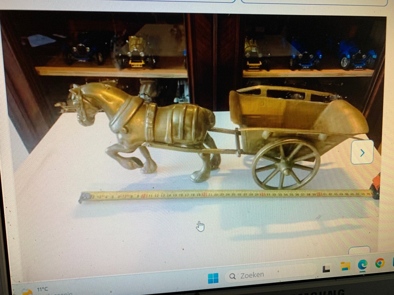 Koperen paard met wagen, Verzenden, Koper