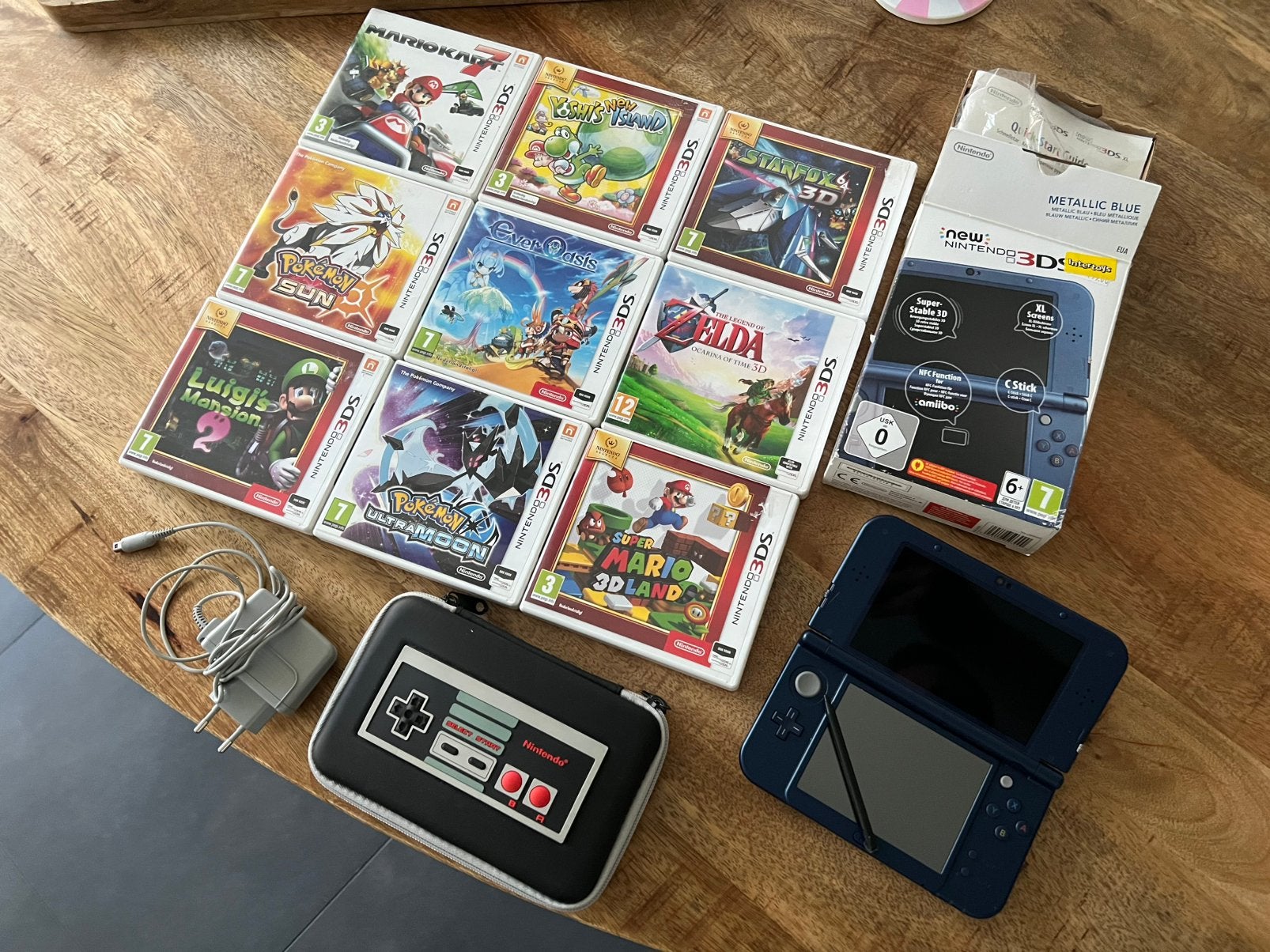New Nintendo 3DS XL +9 topgames |Compleet Zeer nette staat, Ophalen of Verzenden, Zo goed als nieuw, 3DS