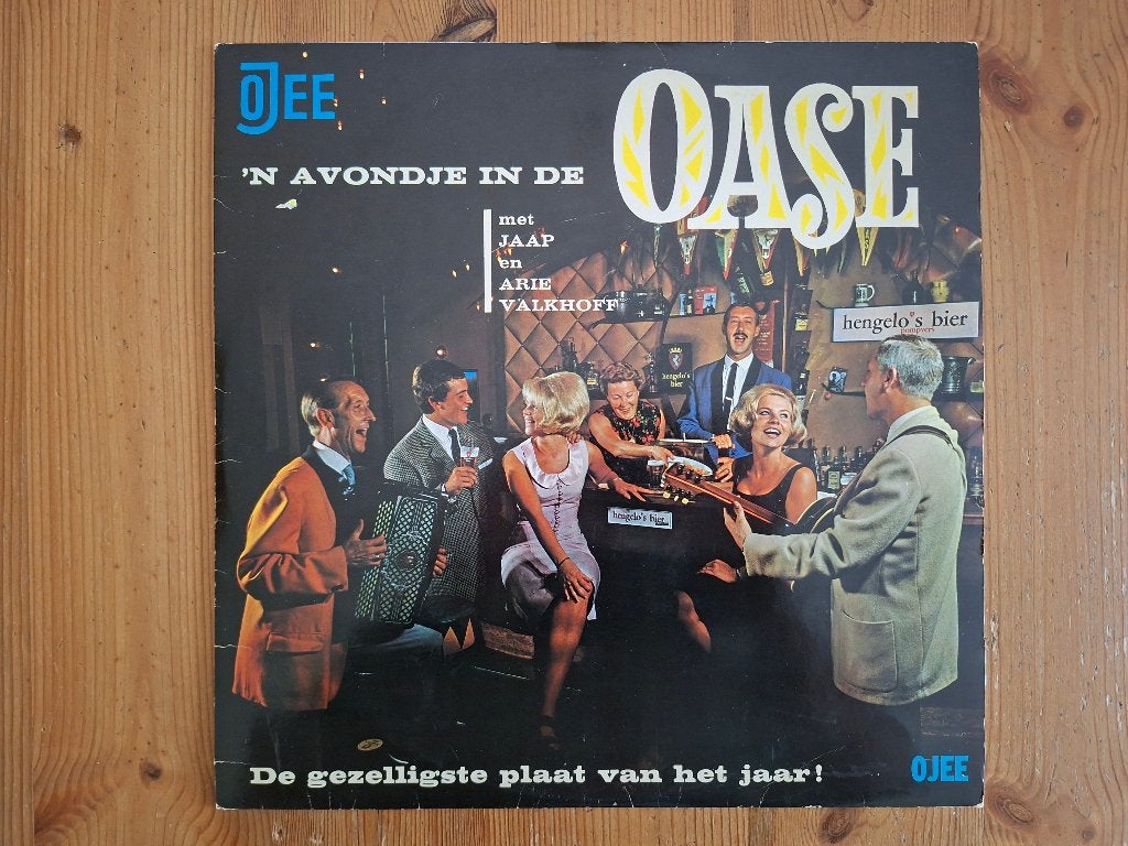 Jaap en Arie Valkhoff – 'n Avondje In De Oase, LP, Gebruikt, Ophalen of Verzenden, Levenslied of Smartlap