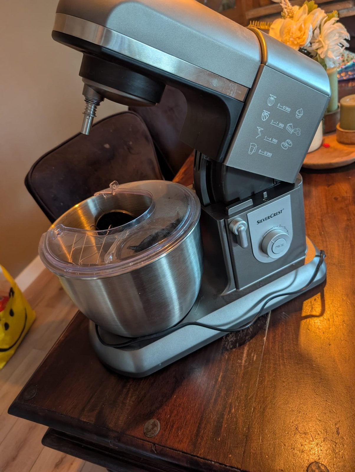 SilverCrest keukenmachine met RVS kom NIEUW, Ophalen, 4 liter of meer, 3 snelheden of meer, Zo goed als nieuw
