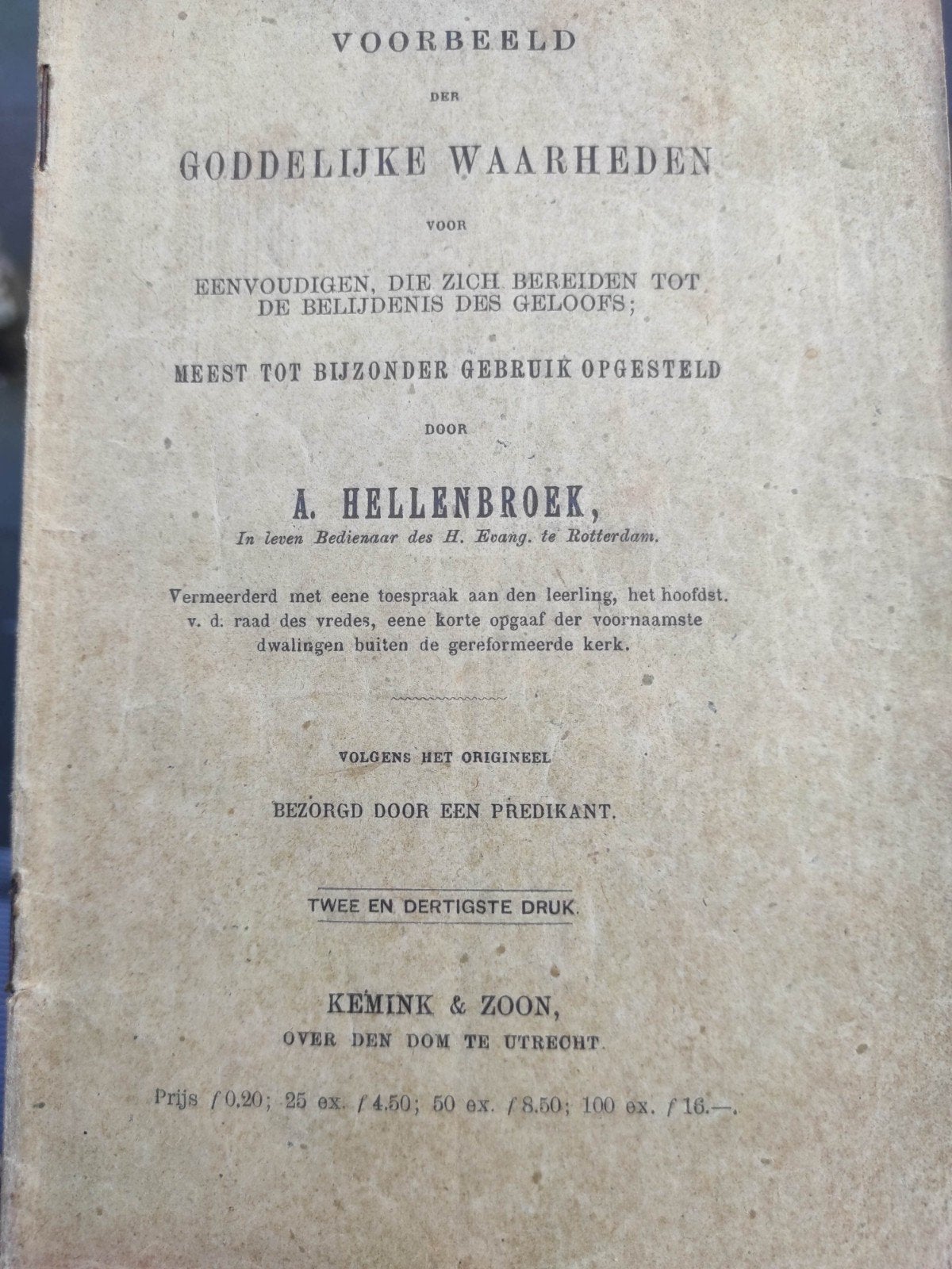 A Hellenbroek Goddelijke waarheden, Boeken, Ophalen