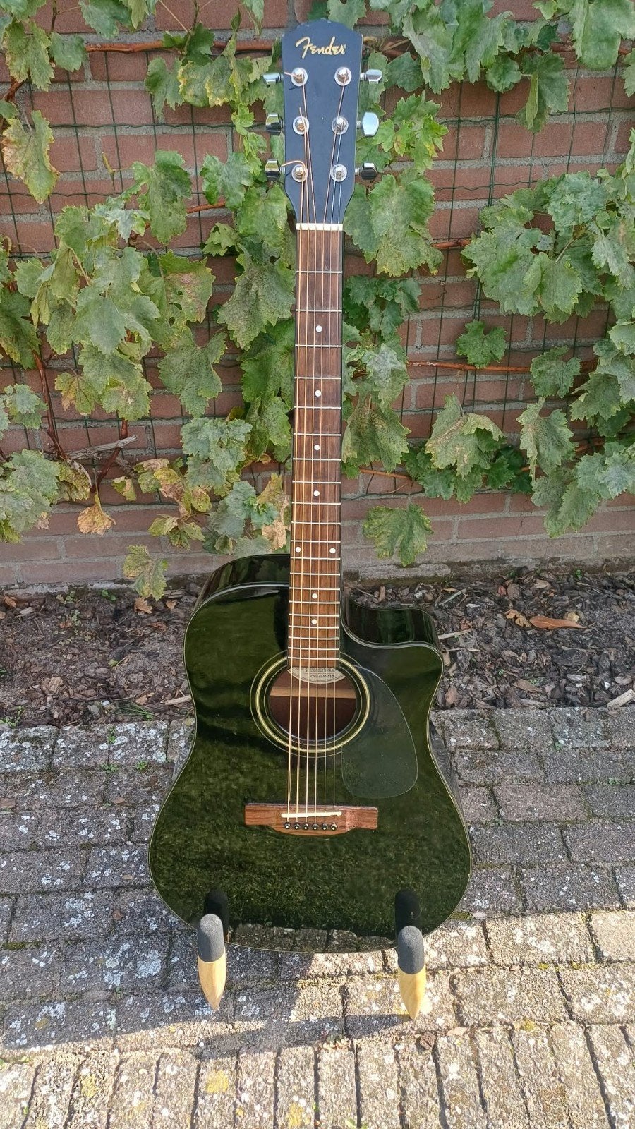 Fender gitaar zwart, Muziek en Instrumenten, Ophalen, Zo goed als nieuw, Western- of Steelstringgitaar