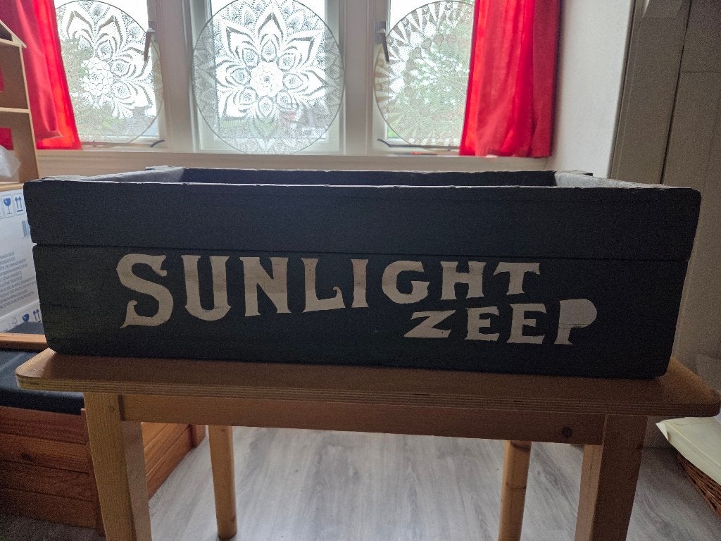 Oude kist Sunlight Zeep, Ophalen, Minder dan 50 cm, Gebruikt, 50 tot 100 cm