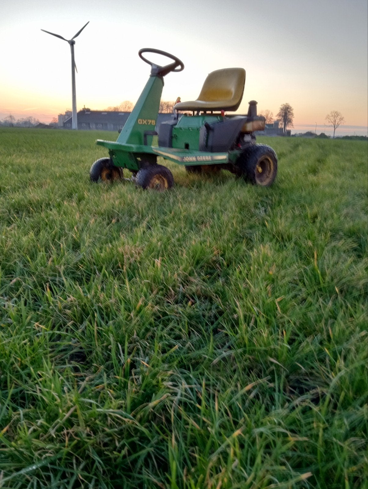 Jonh deere zitmaaier, Ophalen