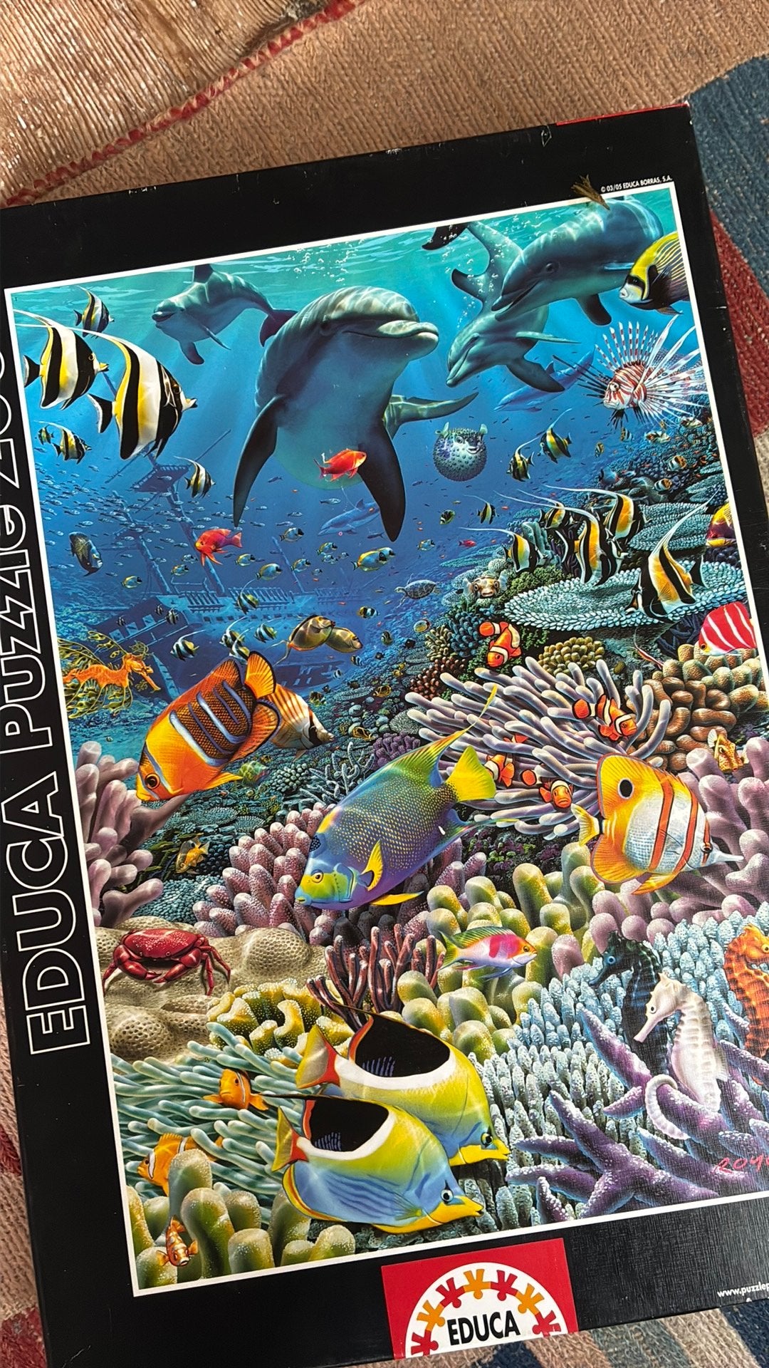 Puzzel 2000 Stukjes - Onderwaterwereld Dolfijnen, Ophalen, Meer dan 1500 stukjes, Gebruikt, Legpuzzel