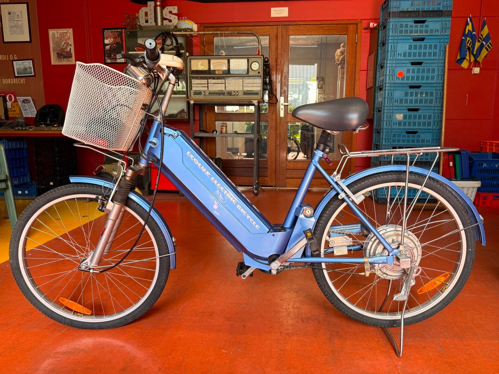 Eco-Bike Ecolux Elektrische Fiets - Blauw, Minder dan 30 km per accu, Gebruikt, Minder dan 47 cm, Ophalen