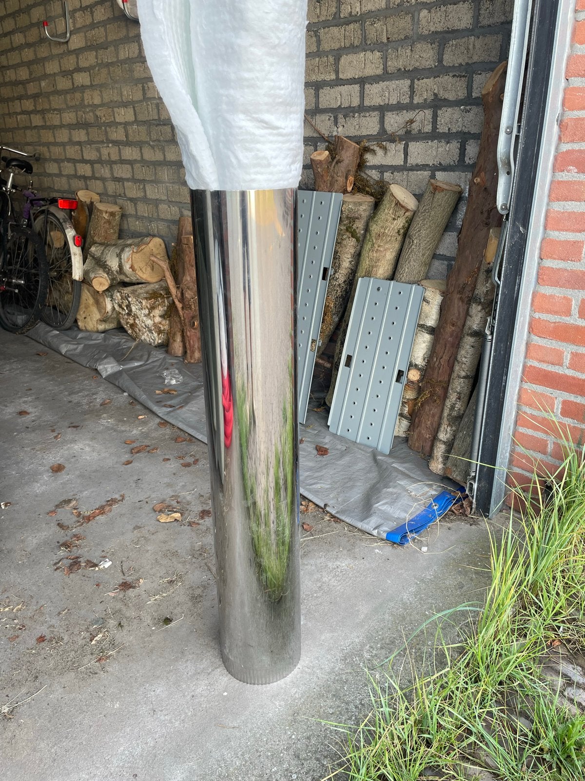 RVS rookkanaal, Ophalen, Gebruikt, Overige typen, Minder dan 60 cm