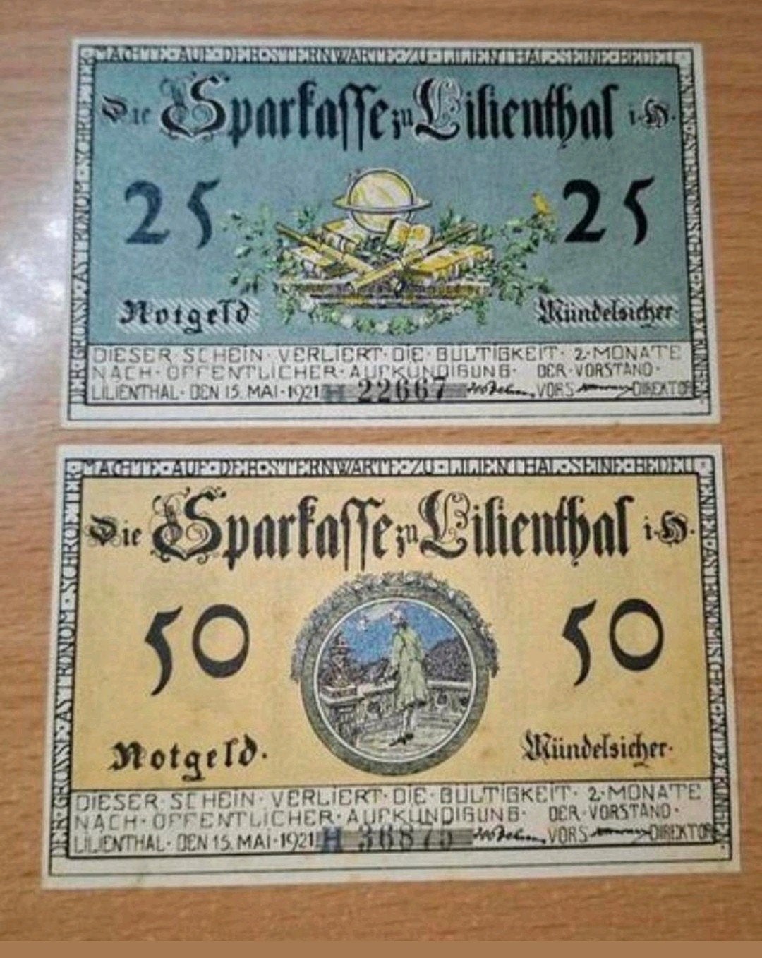 Duits Notgeld Lilienthal Noodgeld, Ophalen of Verzenden, Duitsland