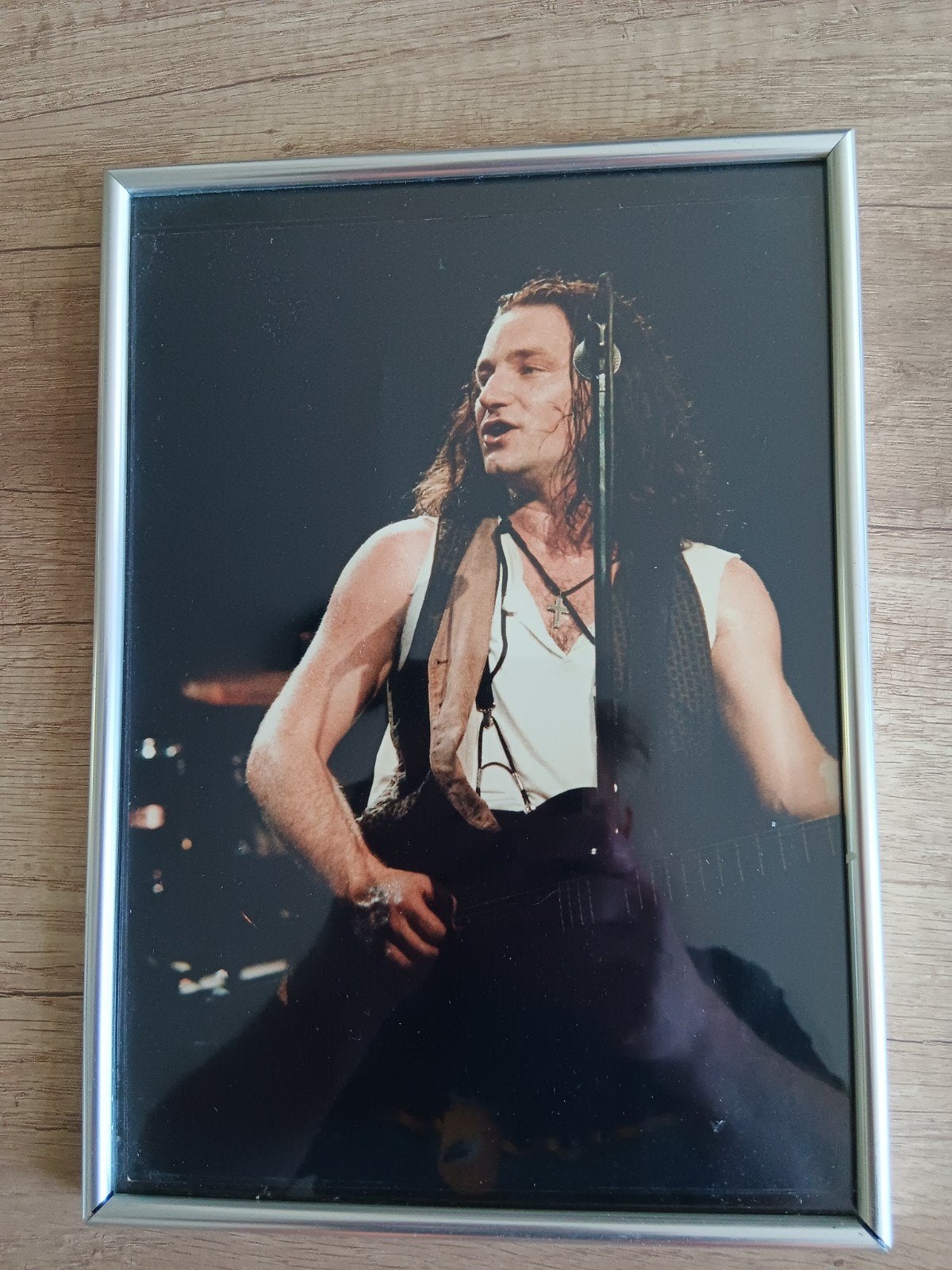 Ingelijste foto van Bono van U2, Ophalen of Verzenden, Gebruikt, Foto of Kaart