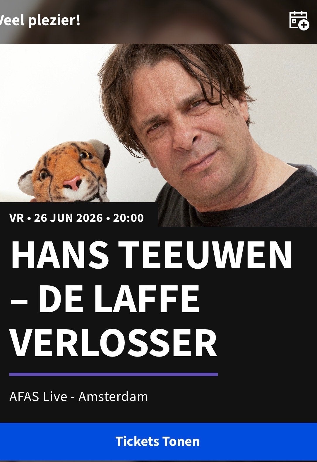 Voorstelling Hans Teeuwen, de laffe verlosser, Tickets en Kaartjes, Twee personen