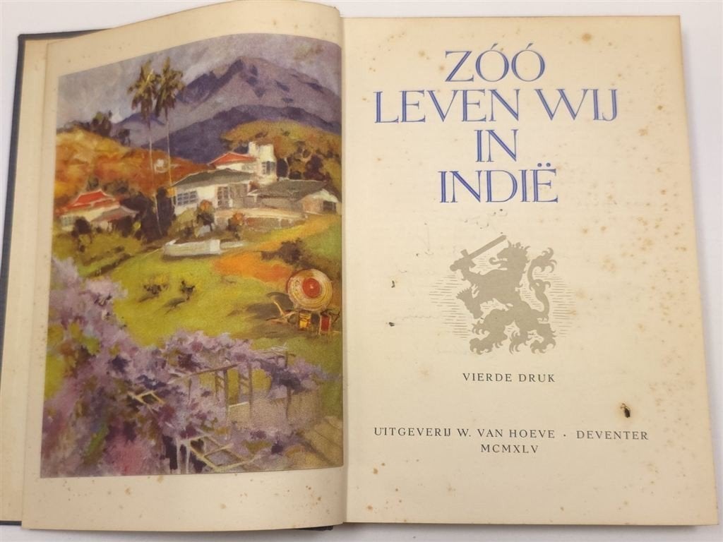 Zóó Leven Wij in Indië — Wormser, Vintage 1945 met Platen, Ophalen of Verzenden, Gelezen