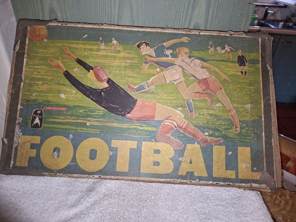 oud voetbalspel in koffer, begin 1900, Ophalen of Verzenden