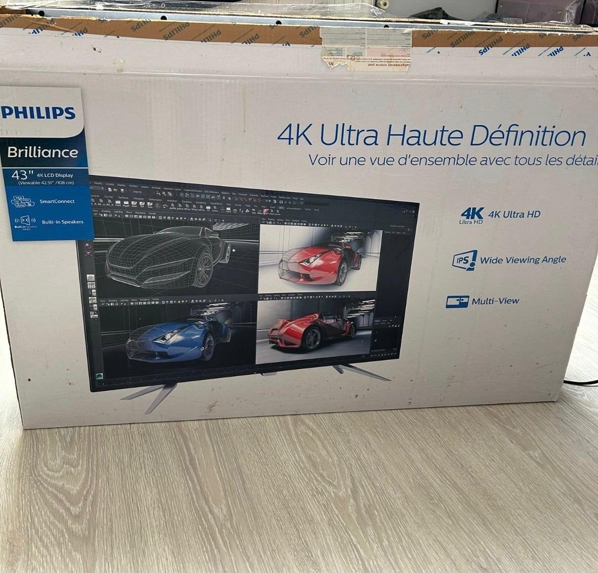 Gloednieuwe Philips 43 inch 4K monitor - Nooit gebruikt!, Philips, IPS, Nieuw, Ophalen of Verzenden