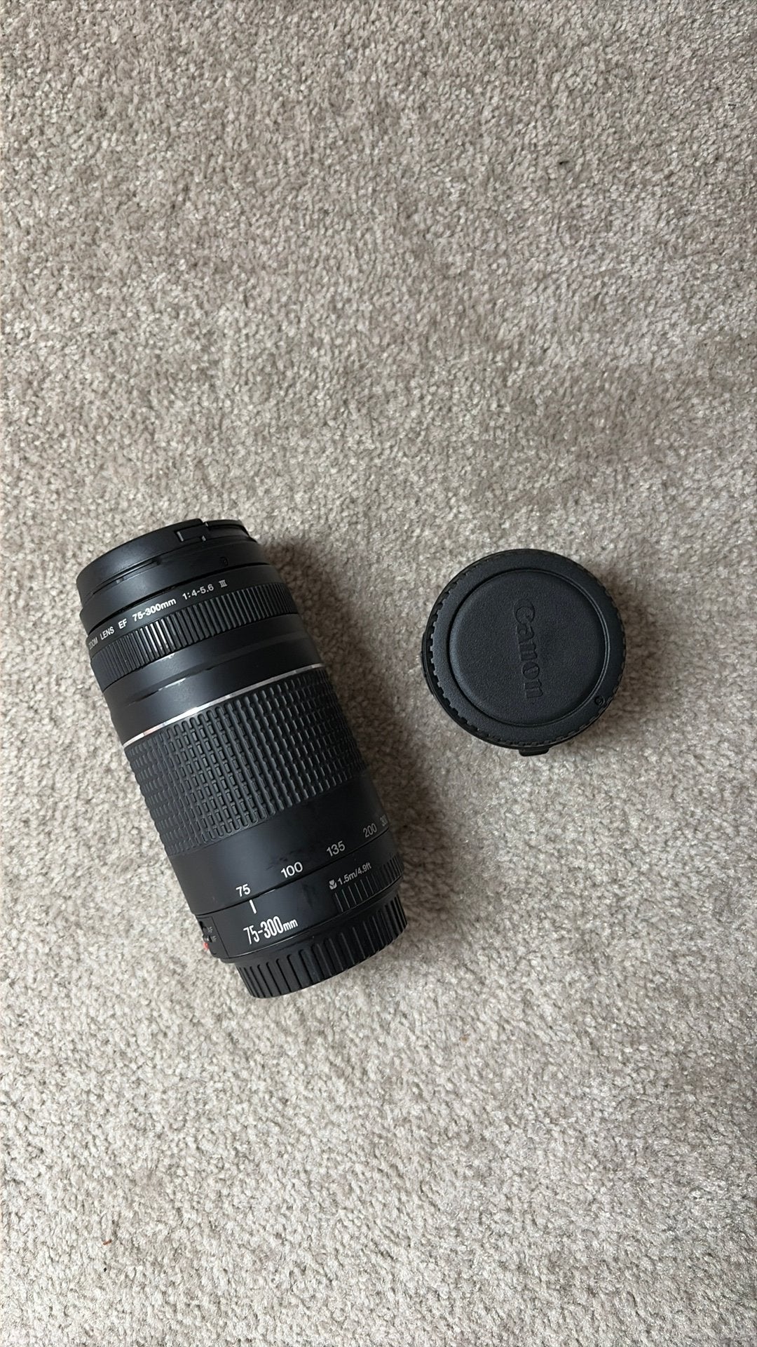 Canon EF 75-300mm F/4-5.6 III objectief, Ophalen of Verzenden, Zo goed als nieuw, Telelens