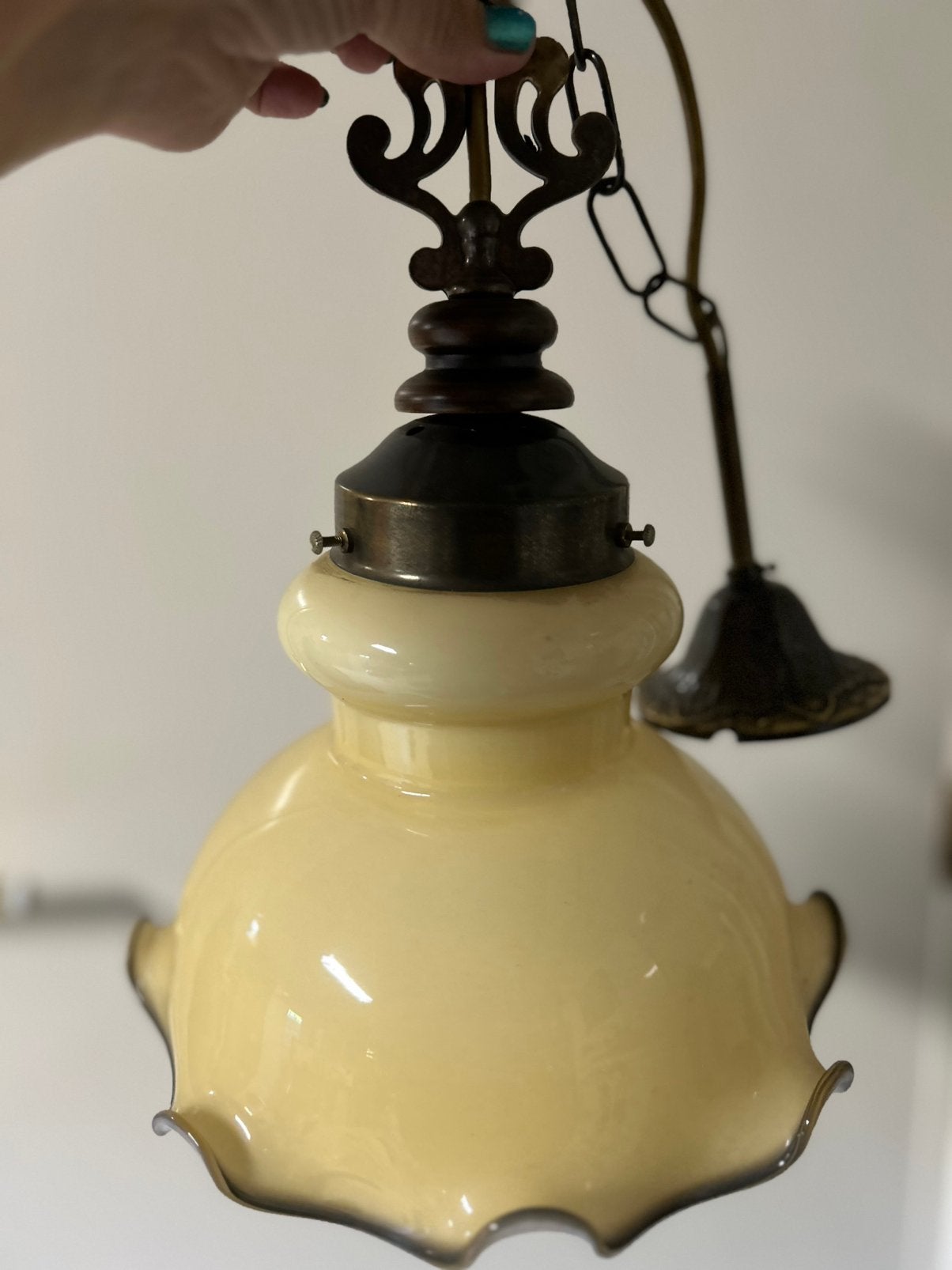 Vintage hanglamp, Antiek en Kunst, Antiek | Lampen, Ophalen