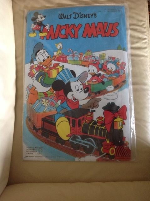 Mooie decoratie metaalplaat Mickey Mouse, Antiek en Kunst, Ophalen of Verzenden