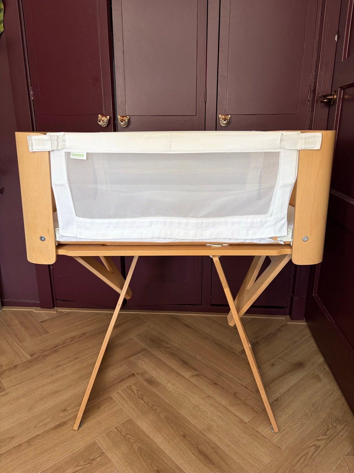 Bednest Co-sleeper met reistas en biologisch matrasje, Ophalen, Zo goed als nieuw, Minder dan 140 cm, Matras