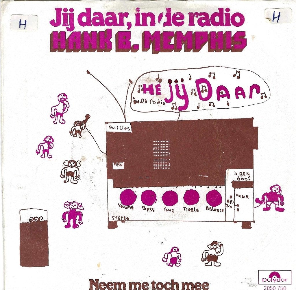 vinyl single    Hank B. Memphis, Ophalen of Verzenden, Gebruikt, Pop