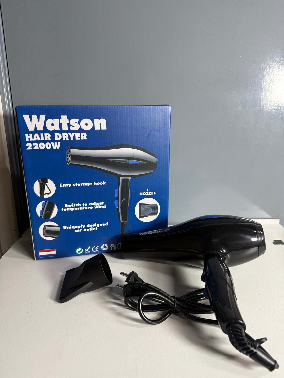Watson Föhn 2200W - Nieuw in doos, Witgoed en Apparatuur, Ophalen of Verzenden, Nieuw, Haarverzorging