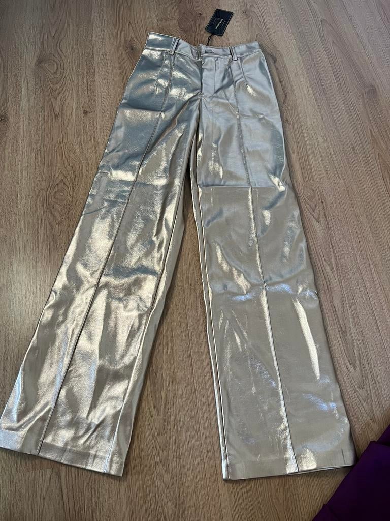 House of luxury gold wijde broek xs wide leg pants, Overige kleuren, Ophalen of Verzenden, X, Maat 34 (XS) of kleiner