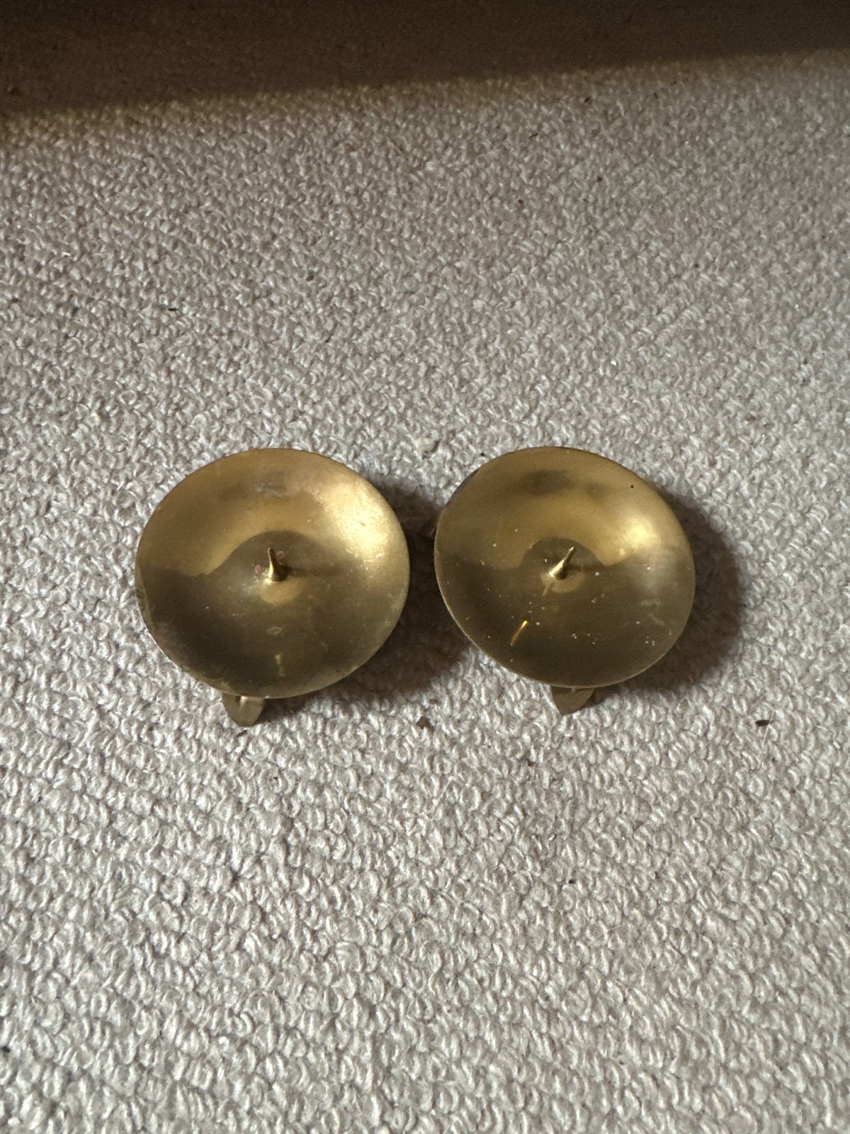 Set van 2 messing kaarsenhouders, Ophalen of Verzenden, Koper of Brons