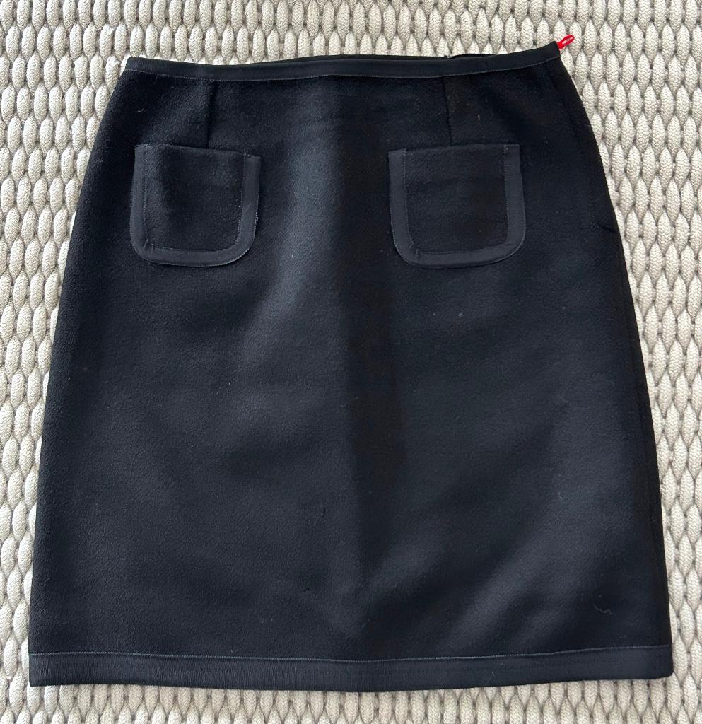Rok, zwarte wol, Maat 38/40 (M), Zwart, Ophalen of Verzenden, Zo goed als nieuw