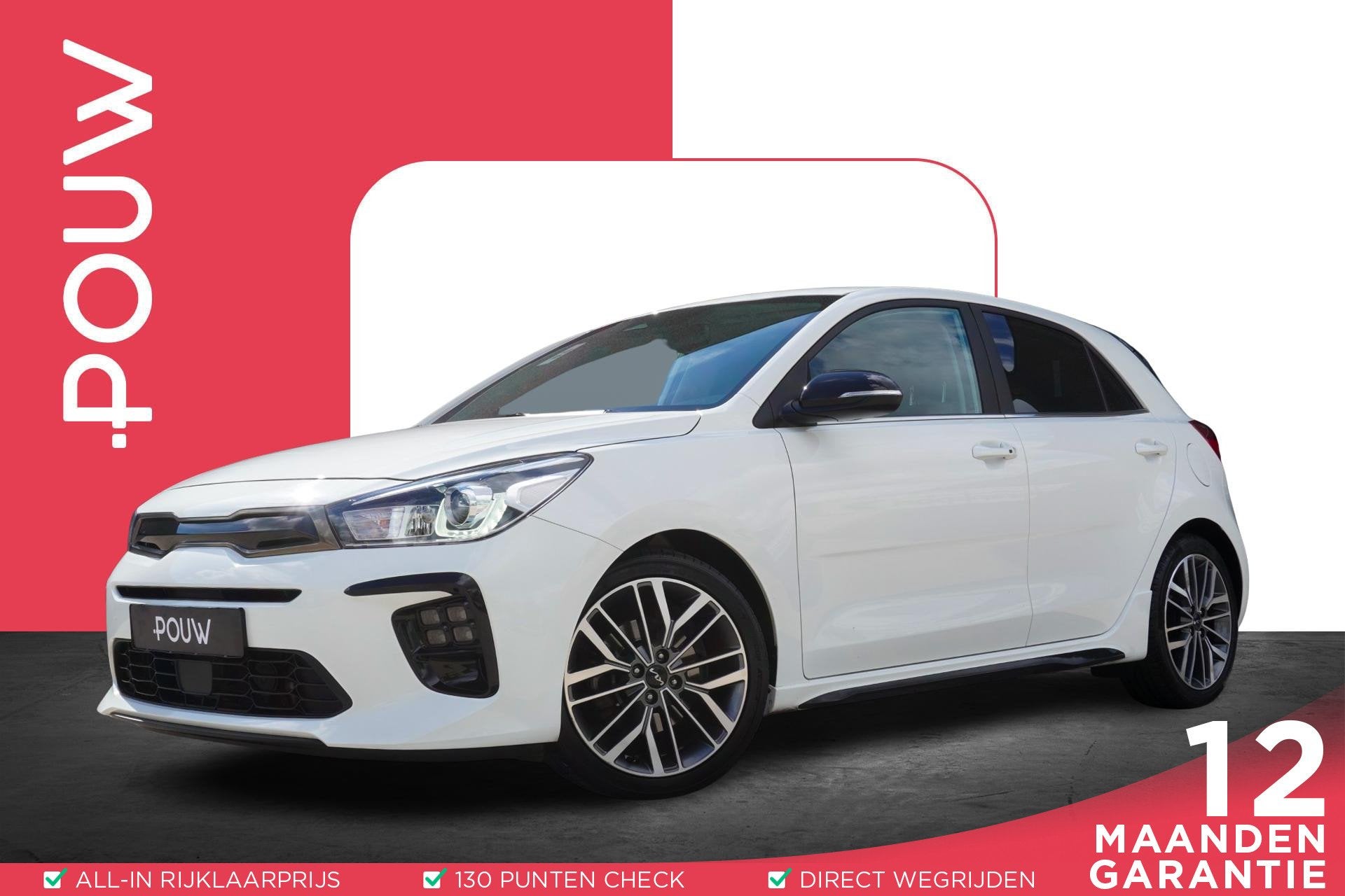 Kia Rio 1.0 T-GDi 101pk MHEV GT-Line | Achteruitrijcamera |, Voorwielaandrijving, 12 maanden, Gebruikt, Leder en Stof