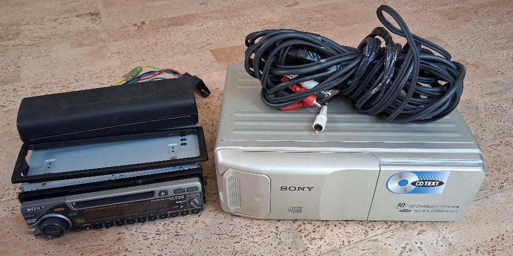 Vintage Sony MDX-C5970R autoradio minidisc 10 cd-wisselaar!!, Ophalen of Verzenden, Gebruikt