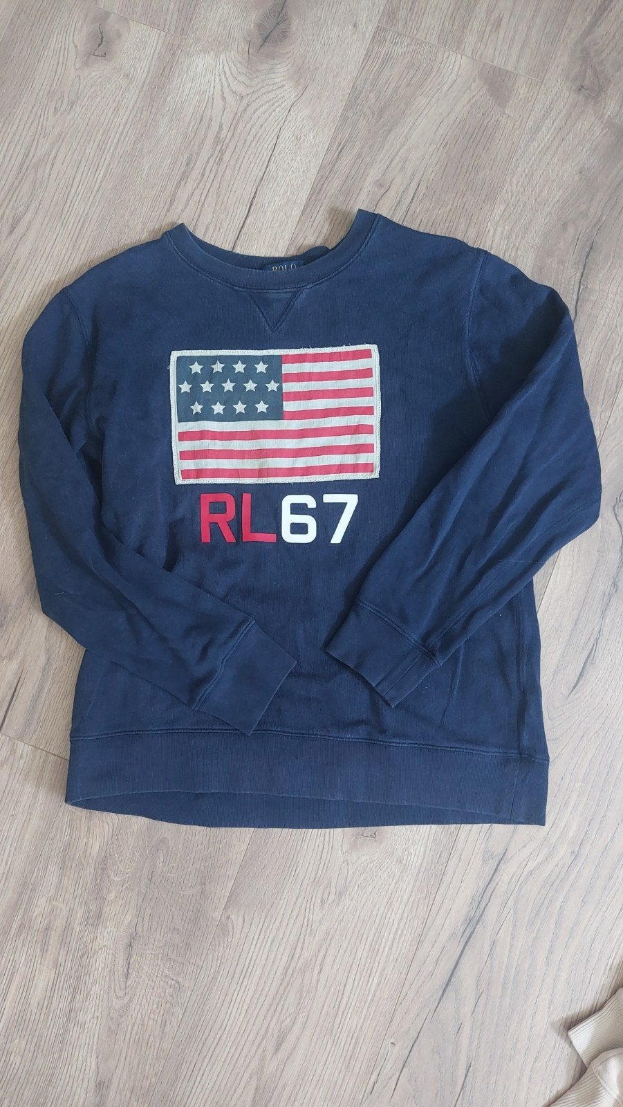 Polo Ralph Lauren sweater met Amerikaanse vlag, Ophalen of Verzenden, Gebruikt, Polo Ralph Lauren, Jongen of Meisje