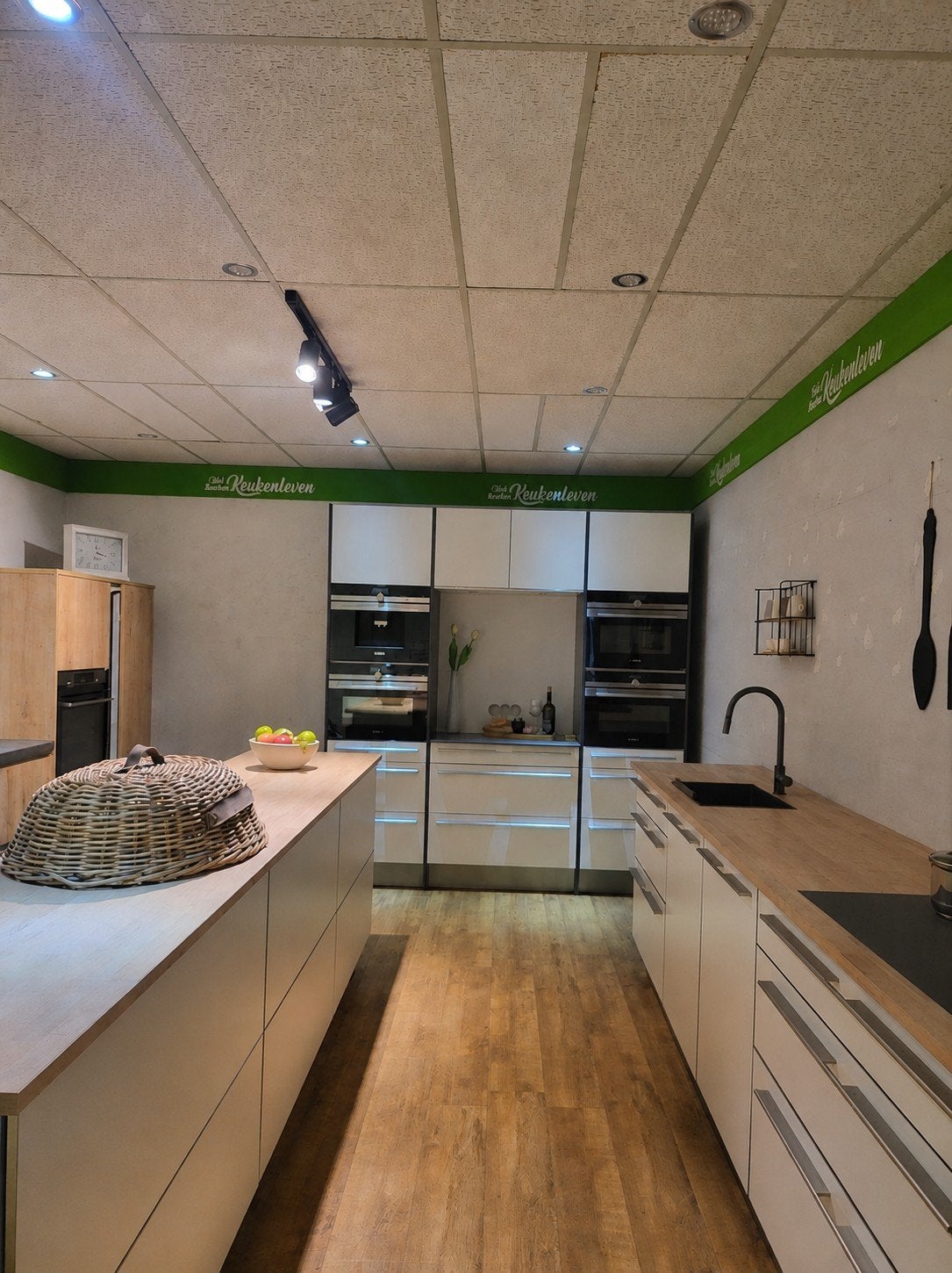 Grote luxe minimalistisch keuken met veel mogelijkheden!!, Ophalen, Gebruikt, Wit, Overige typen