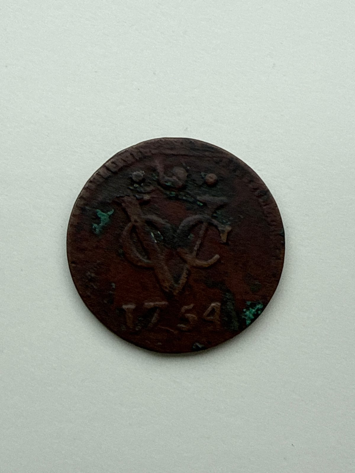 VOC Duit uit 1754, Ophalen of Verzenden, Vóór koninkrijk, Overige waardes, Losse munt