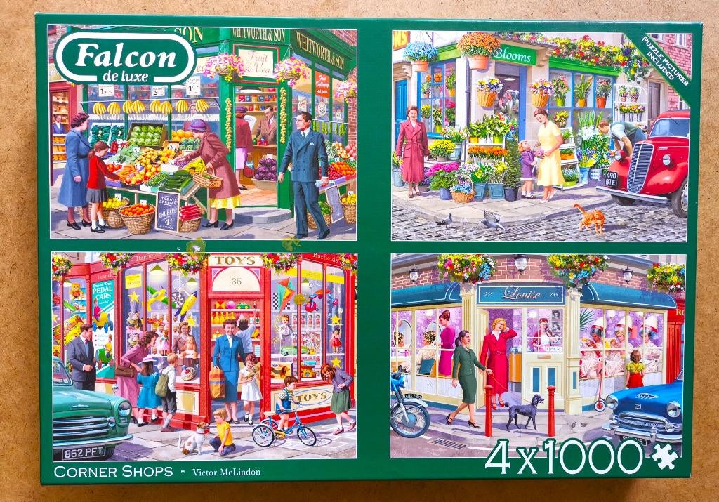 4 Falcon de luxe puzzels van 1000 stukjes, Hobby en Vrije tijd, Denksport en Puzzels, Ophalen, 500 t/m 1500 stukjes, Zo goed als nieuw