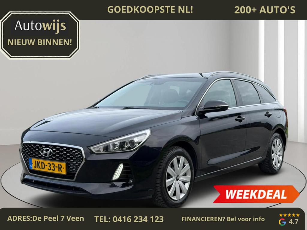 Hyundai I30 Wagon 1.4 T-GDI Comfort|Camera|AUTOMAAT|Xenon|St, Stof, 4 cilinders, Parkeersensor, Zwart